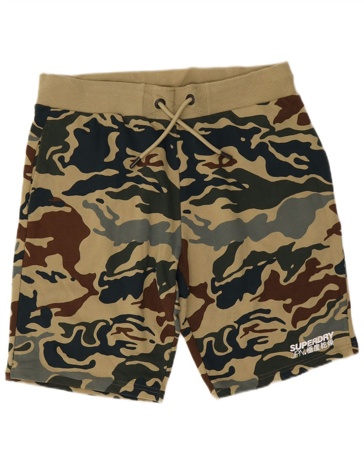 Superdry Mens Sport Shorts XL  Multicoloured Camouflage Cotton