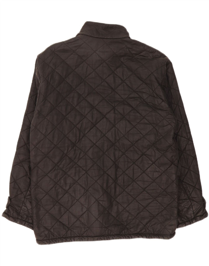Barbour Mens Quilted Jacket UK 40 Large Black Cotton