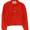 COUNTRY Womens Denim Jacket UK 18 XL Red Cotton Vintage Country and Second-Hand Country from Messina Hembry 
