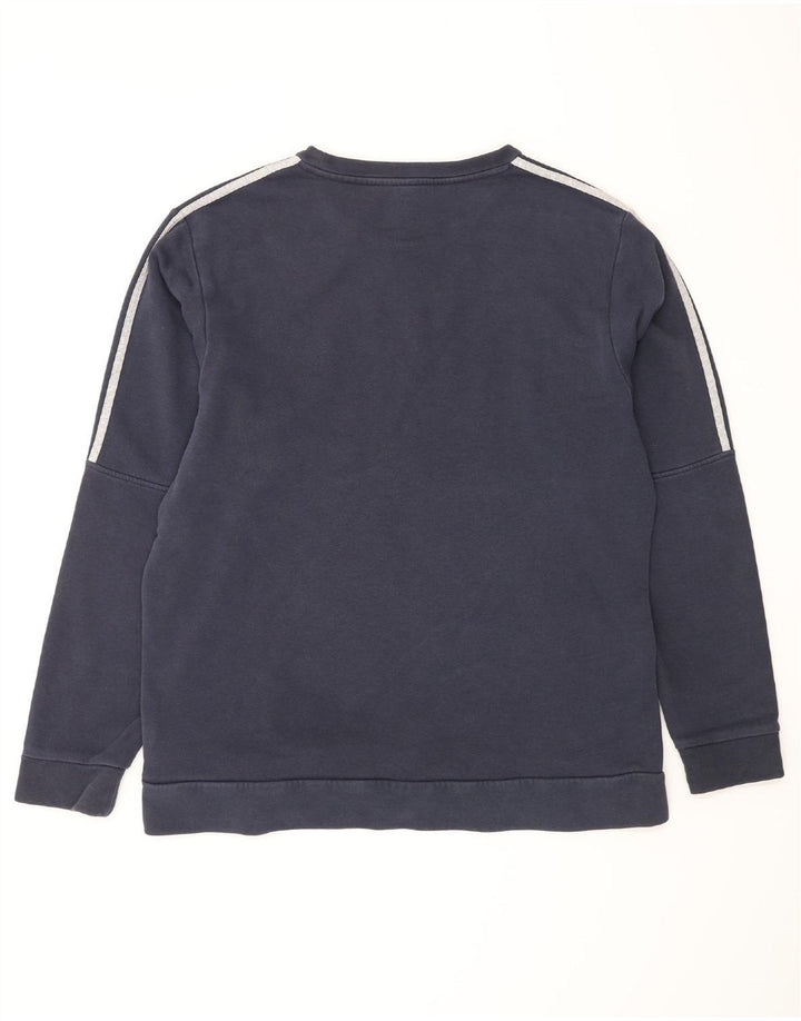 ADIDAS Mens Sweatshirt Jumper Large Navy Blue Cotton