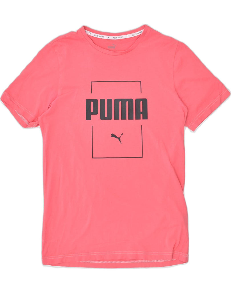 PUMA Mens Graphic T-Shirt Top Small Pink Cotton | Vintage | Thrift | Second-Hand | Used Clothing | Messina Hembry 