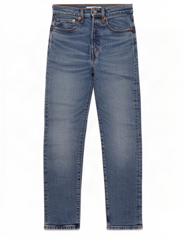 Levi's Womens Wedgie Straight Jeans W25 L27 Blue Cotton