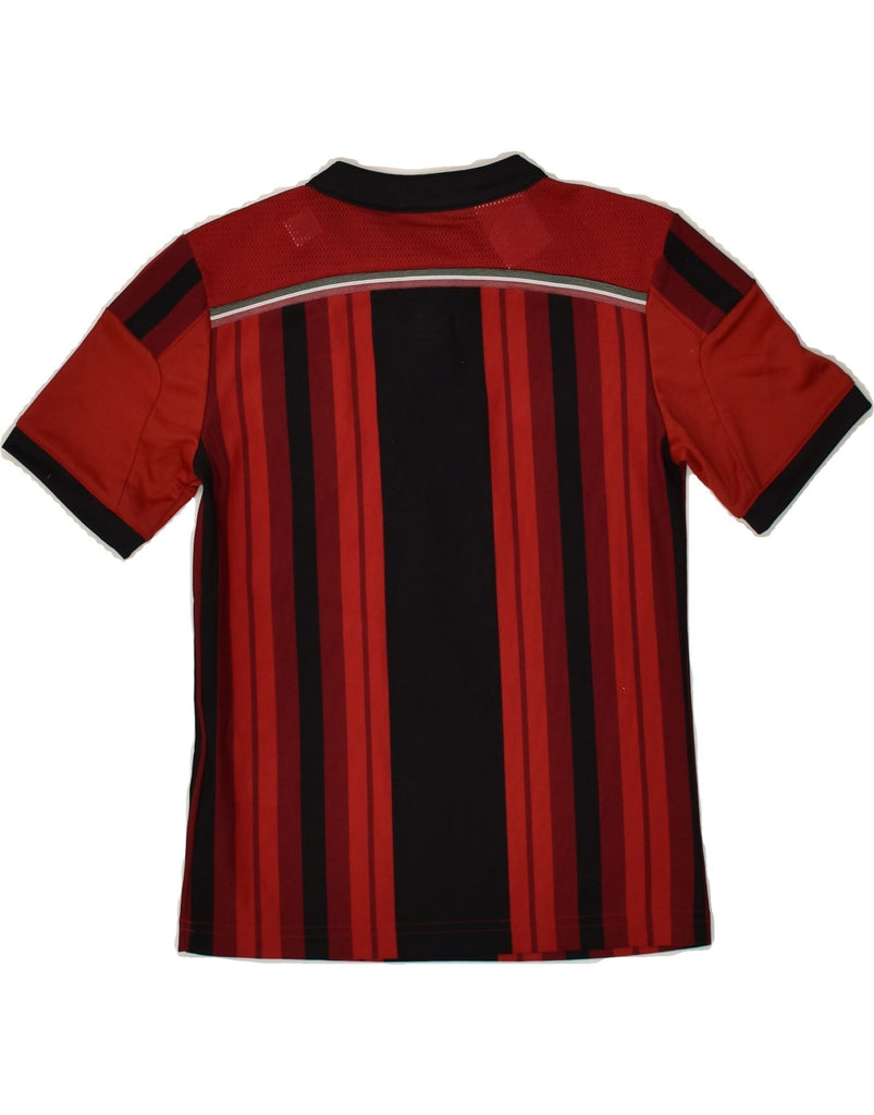 ADIDAS Boys England Graphic T-Shirt Top 7-8 Years Red Striped Polyester | Vintage Adidas | Thrift | Second-Hand Adidas | Used Clothing | Messina Hembry 