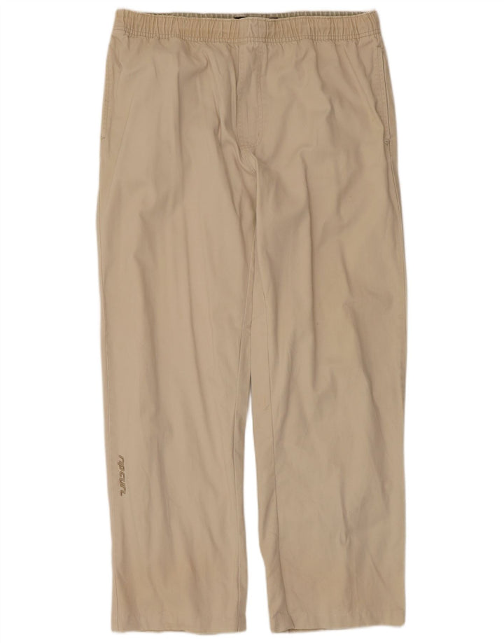 Rip Curl Mens Straight Chino Trousers Medium W34 L29 Beige Cotton