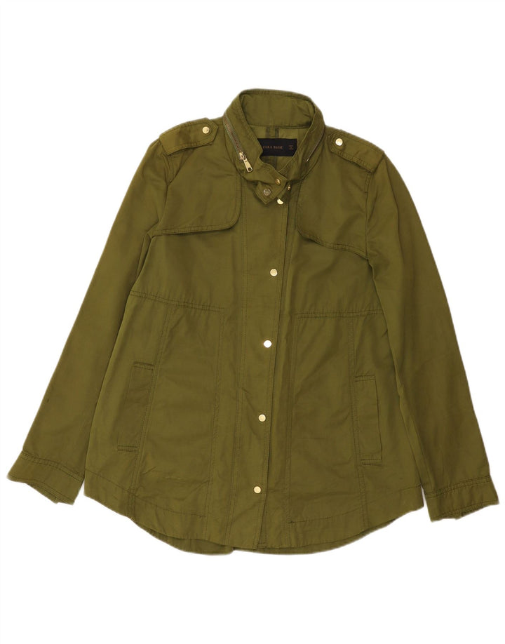 Zara Womens Military Jacket UK 10 Small Green