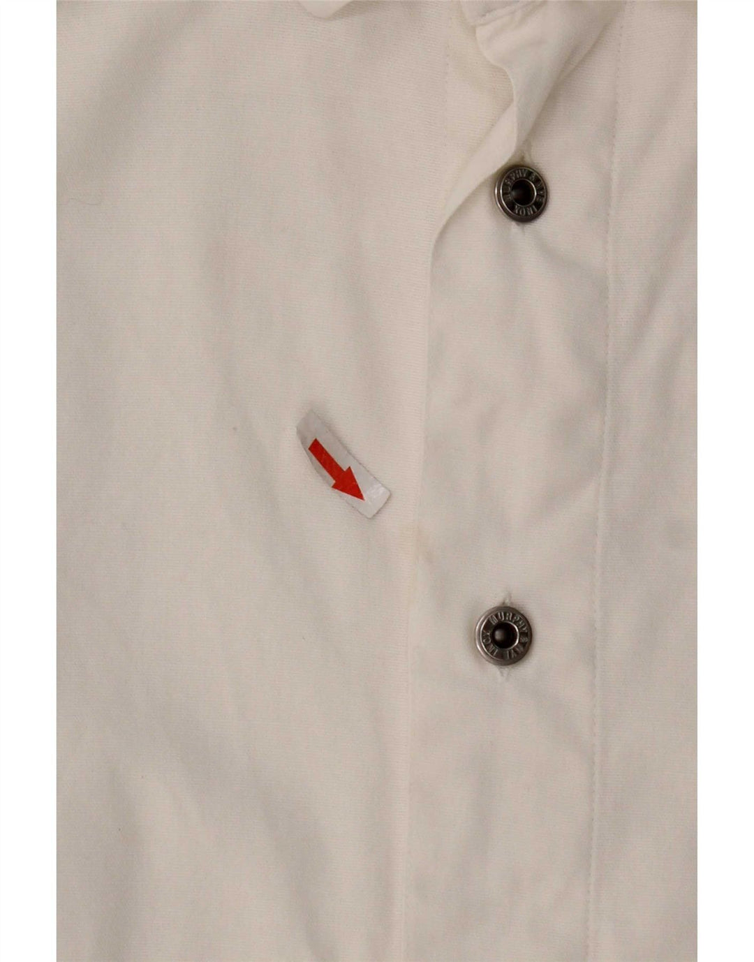 Murphy & Nye Mens Short Sleeve Shirt Large White Cotton
