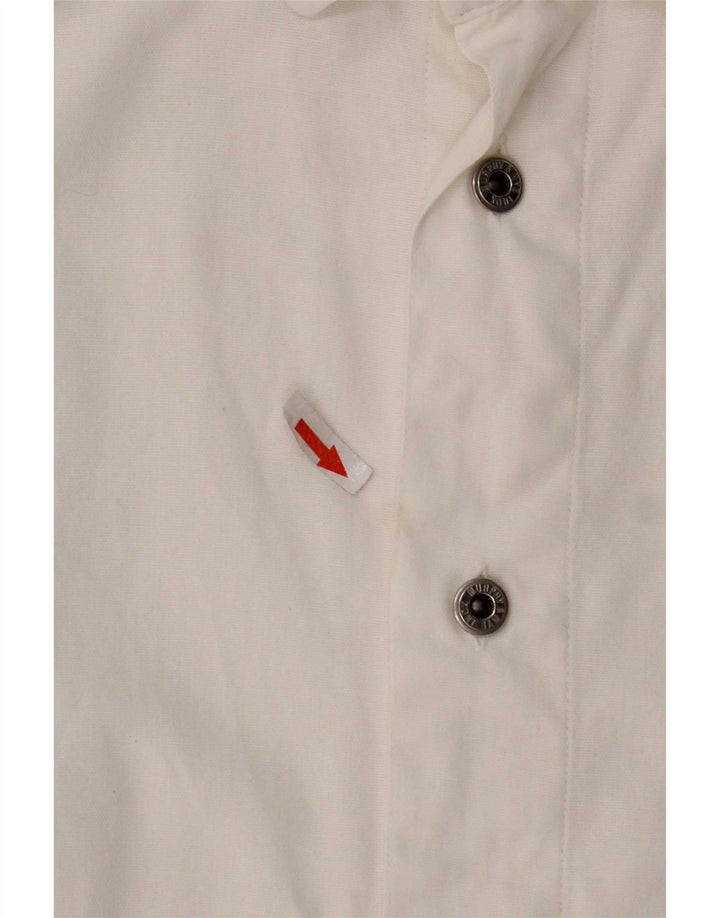 Murphy & Nye Mens Short Sleeve Shirt Large White Cotton
