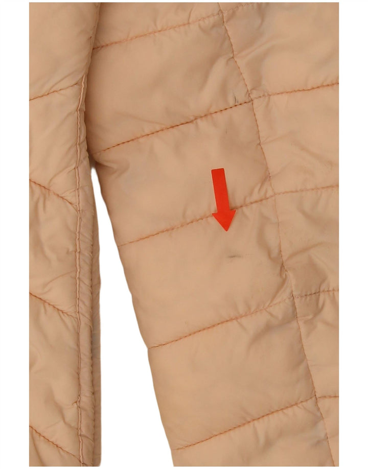 Superdry Womens Hooded Padded Jacket UK 10 Small  Pink Nylon