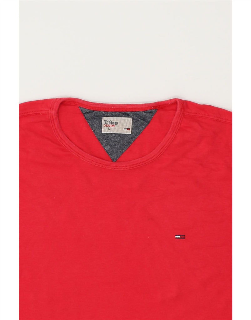 TOMMY HILFIGER Mens T-Shirt Top Large Red Cotton | Vintage Tommy Hilfiger | Thrift | Second-Hand Tommy Hilfiger | Used Clothing | Messina Hembry 