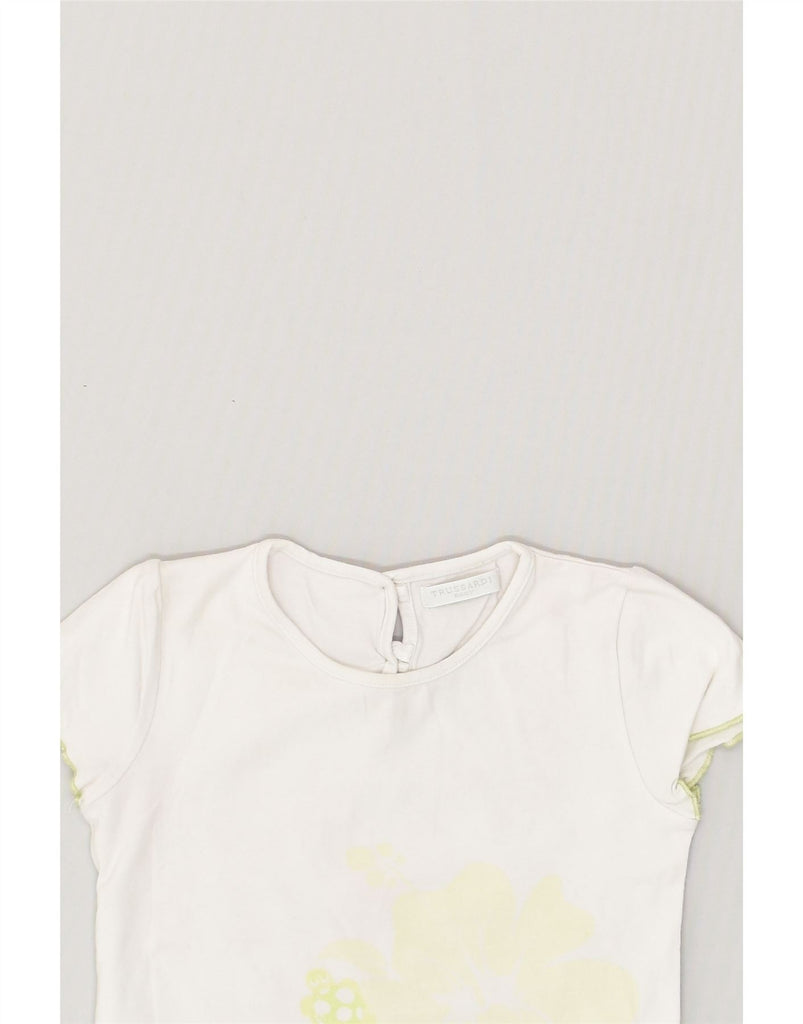 TRUSSARDI BABY Baby Girls Graphic T-Shirt Top 12-18 Months White Cotton | Vintage Trussardi Baby | Thrift | Second-Hand Trussardi Baby | Used Clothing | Messina Hembry 