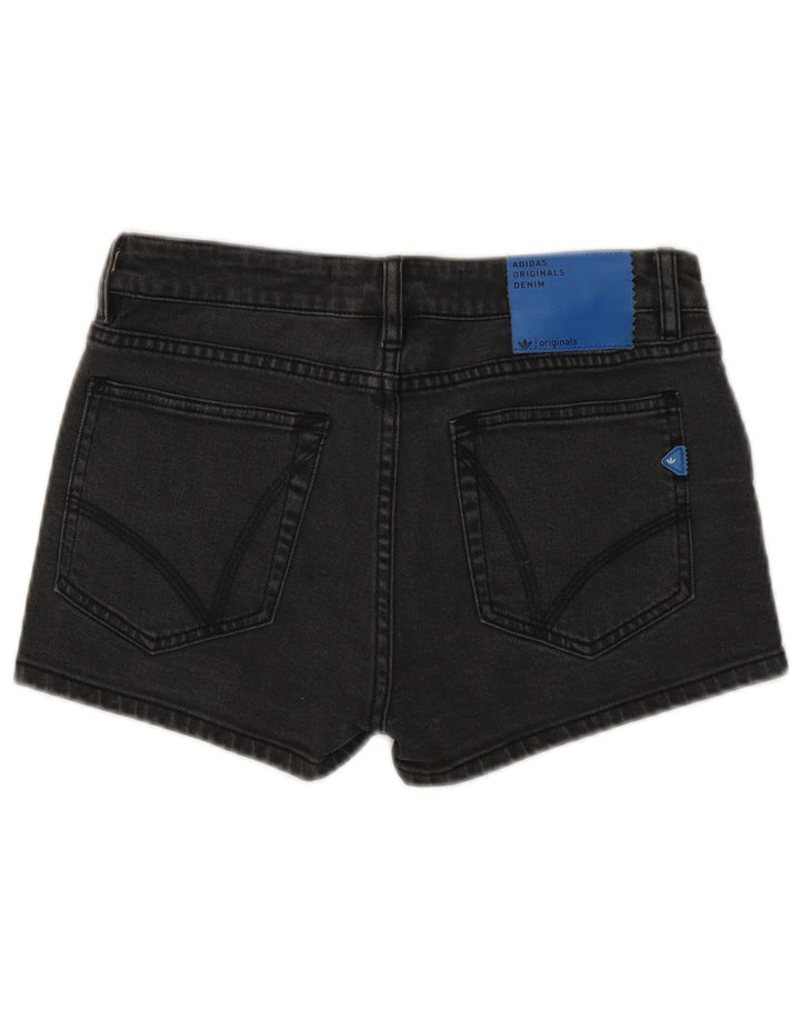 ADIDAS Womens Denim Shorts W26 Small Grey Cotton