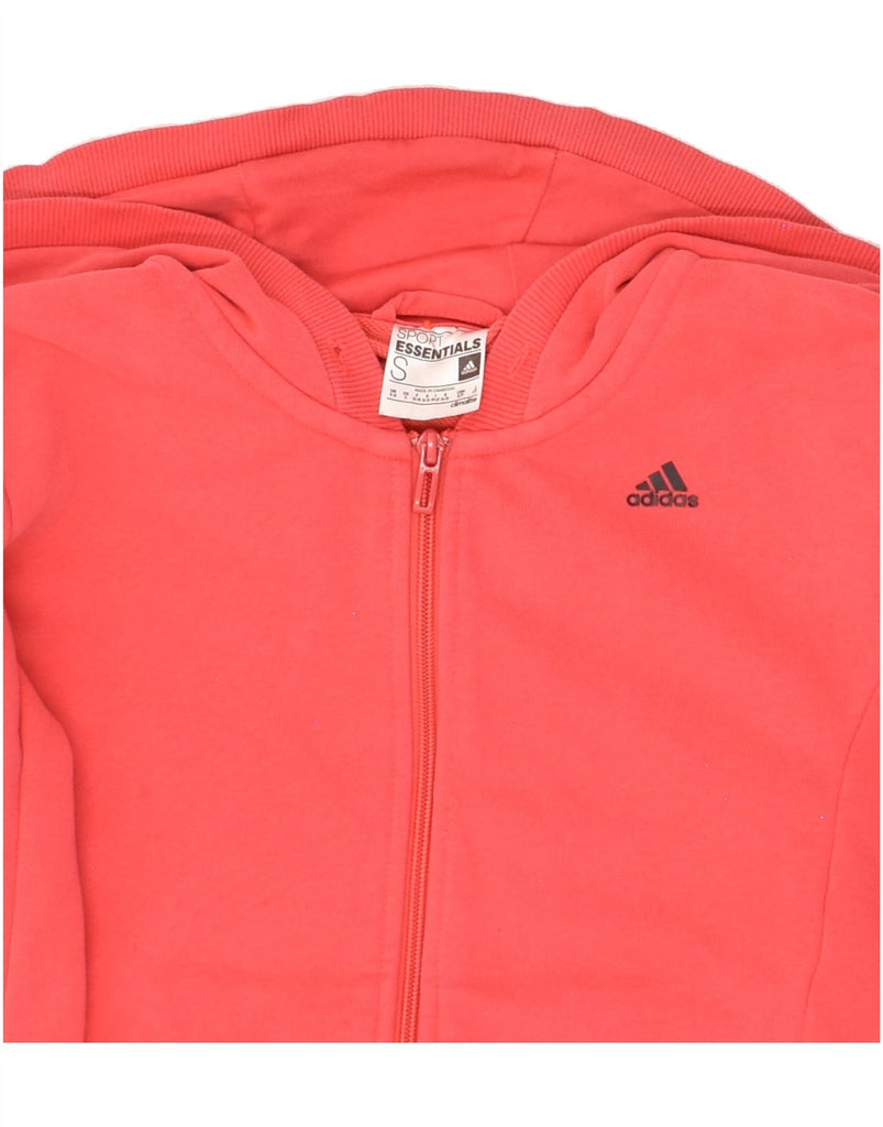 ADIDAS Womens Climalite Graphic Zip Hoodie Sweater UK 8/10 Small Pink Vintage Adidas and Second-Hand Adidas from Messina Hembry 