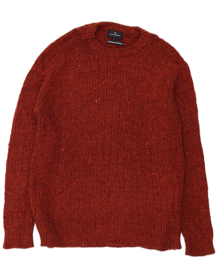 Marks & Spencer Mens Autograph Boat Neck Jumper Sweater Large Orange