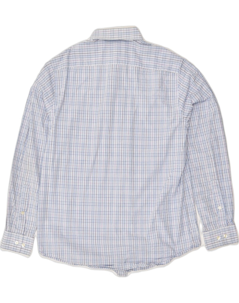 MICHAEL KORS Mens Shirt Size 16 Large Blue Check Cotton | Vintage Michael Kors | Thrift | Second-Hand Michael Kors | Used Clothing | Messina Hembry 