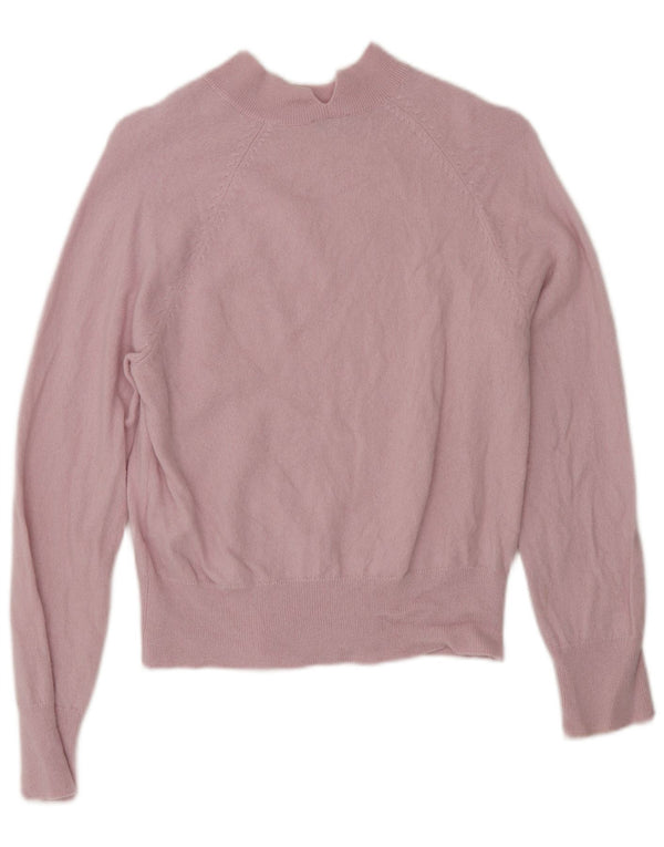 Jigsaw Womens Turtle Neck Jumper Sweater UK 10 Small Pink Wool
