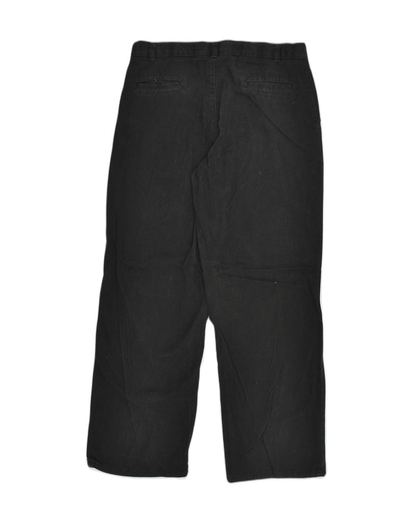 CHAPS Boys Husky Straight Chino Trousers 15-16 Years W32 L28 Black Cotton | Vintage Chaps | Thrift | Second-Hand Chaps | Used Clothing | Messina Hembry 