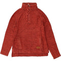 WEIRD FISH Womens Zip Neck Sweatshirt Jumper UK 8 Small Red Cotton Vintage Weird Fish and Second-Hand Weird Fish from Messina Hembry 