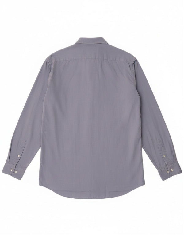 Lacoste Mens Shirt Size 40 Medium Blue Cotton