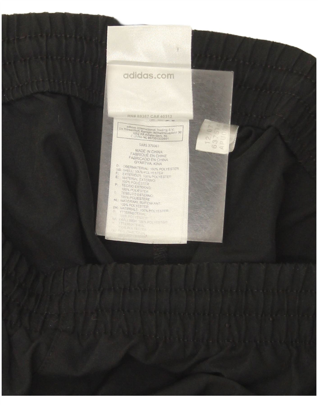 Adidas Mens Tracksuit Trousers XL  Black Polyester