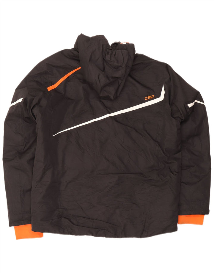 CMP Mens Hooded Ski Jacket IT 54 2XL Black Colourblock Polyester Sports