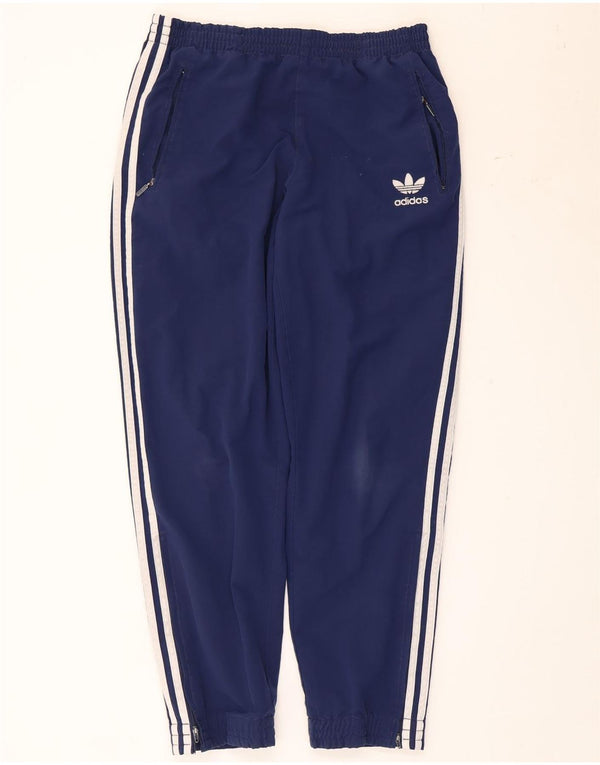 Adidas Mens Tracksuit Trousers Joggers Large Navy Blue Polyester