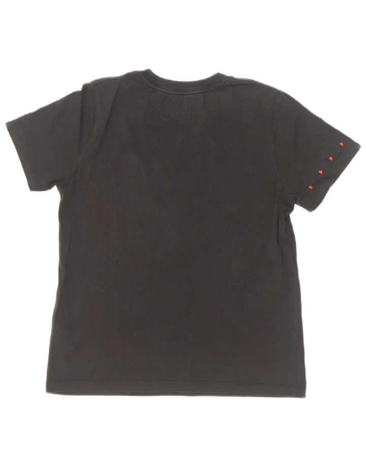 Converse Womens Graphic T-Shirt Top UK 10 Small Black Cotton