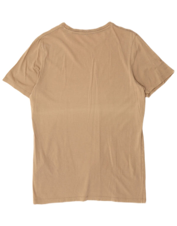 Jack & Jones Mens T-Shirt Top Large Beige Cotton