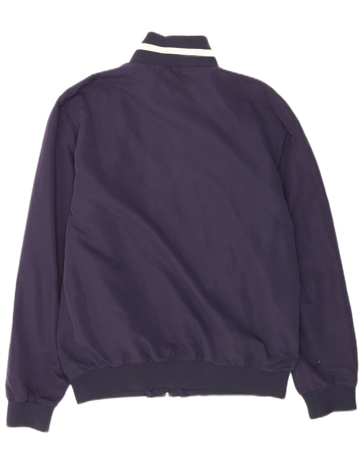 Kappa Mens Graphic Bomber Jacket UK 40 Large Navy Blue Polyester