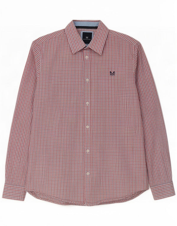 Crew Clothing Mens Slim Fit Shirt Large Red Check Cotton