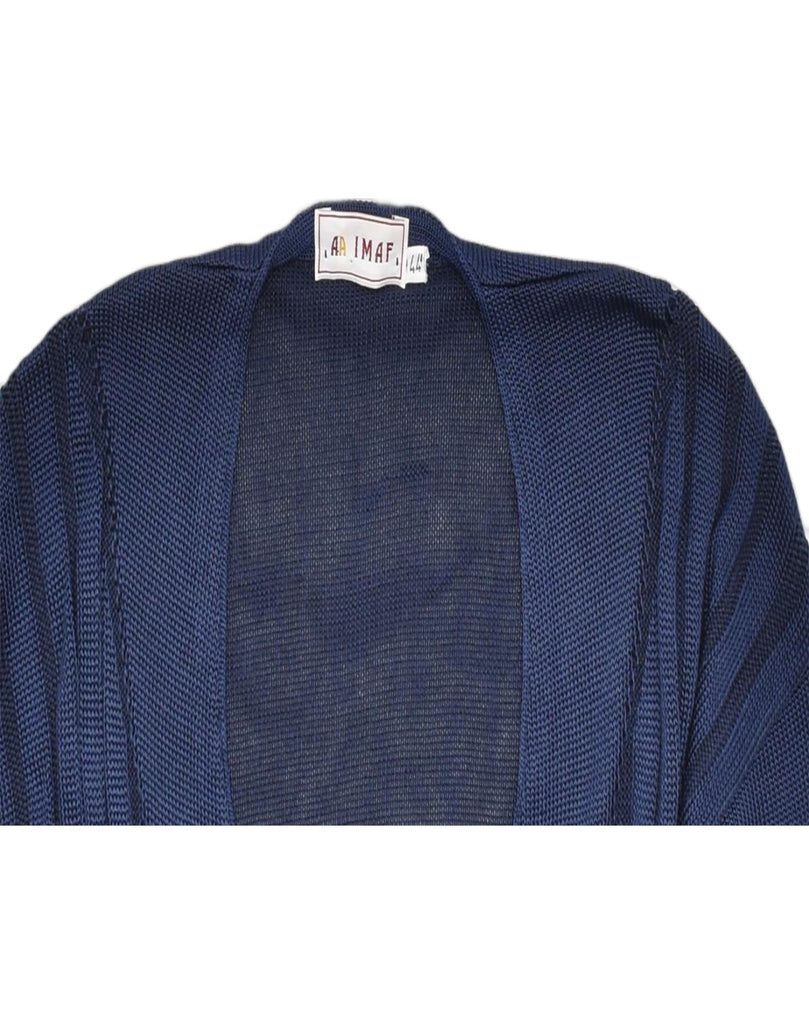 VINTAGE Womens Cardigan Sweater EU 44 Large Navy Blue Acrylic | Vintage | Thrift | Second-Hand | Used Clothing | Messina Hembry 