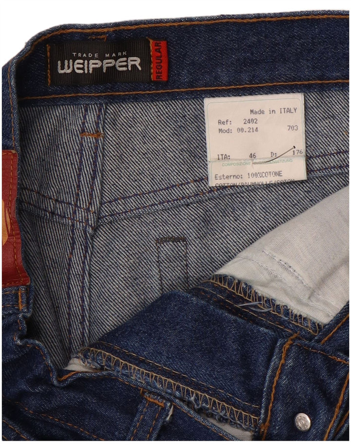 Weipper Mens Straight Jeans IT 46 Small W28 L33 Blue Cotton