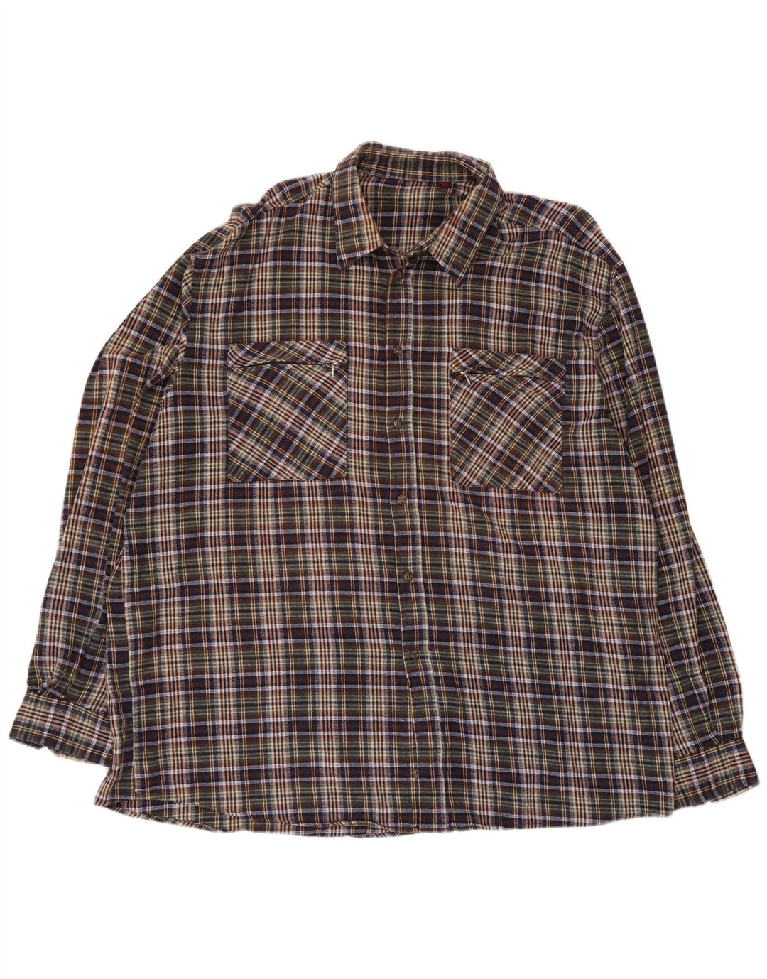 European Project Mens Regular Fit Flannel Shirt 2XL Multicoloured Plaid