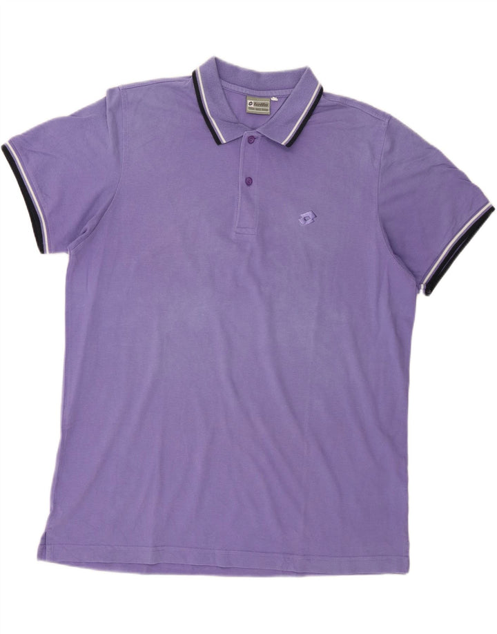 Lotto Mens Polo Shirt Large Purple