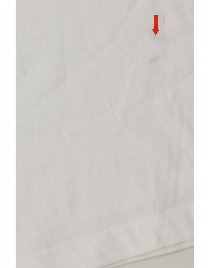 CALVIN KLEIN JEANS Mens Graphic T-Shirt Top Medium White Cotton Vintage Calvin Klein Jeans and Second-Hand Calvin Klein Jeans from Messina Hembry 