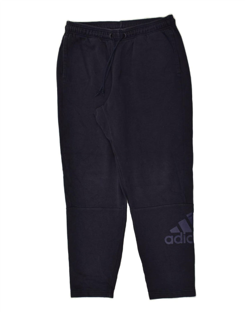 ADIDAS Mens Tracksuit Trousers Large Navy Blue Cotton | Vintage Adidas | Thrift | Second-Hand Adidas | Used Clothing | Messina Hembry 