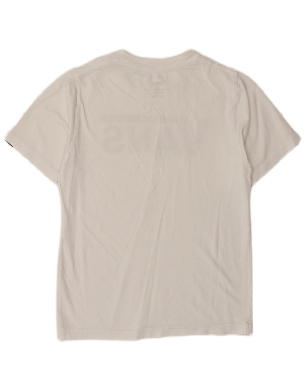 Vans Boys Custom Fit Graphic T-Shirt Top 8-9 Years Small White Cotton