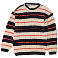 Vintage Mens Boat Neck Jumper Sweater Medium Multicoloured Striped