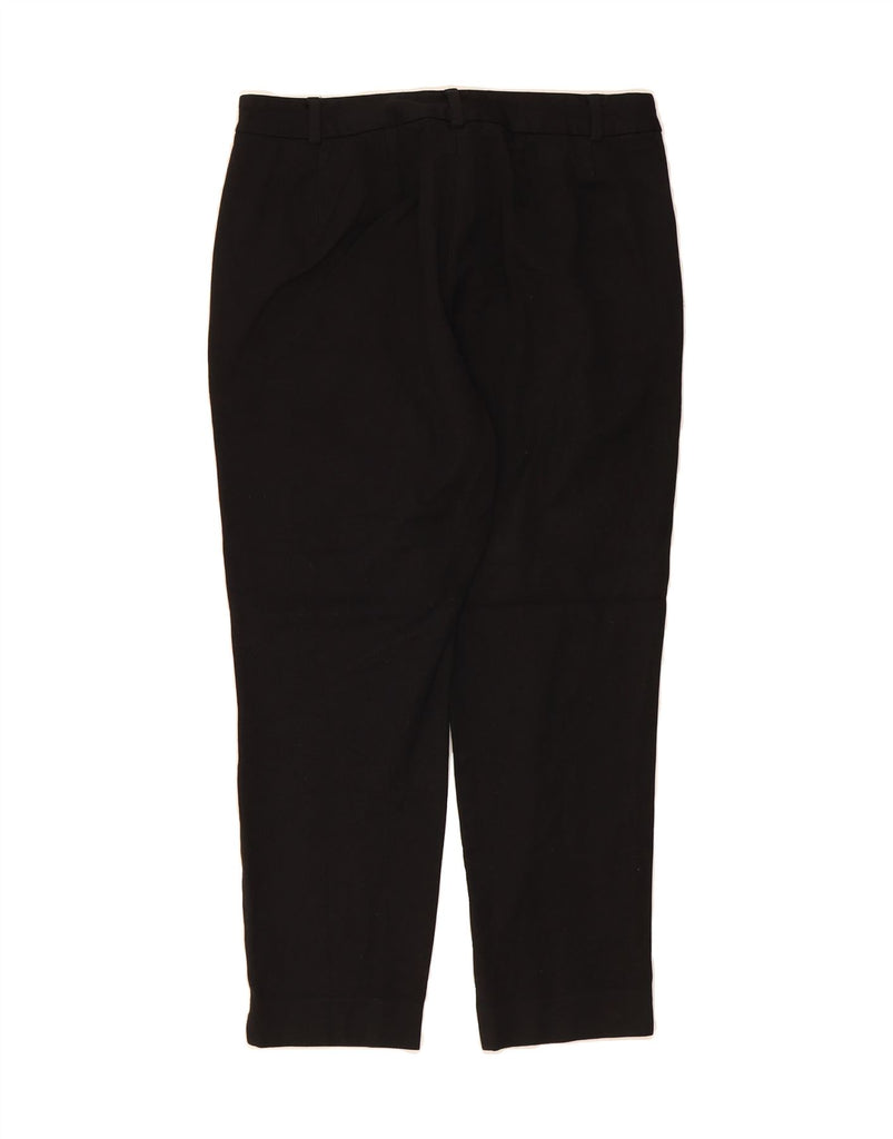 MARKS & SPENCER Womens Straight Cropped Trousers UK 10 Small W28 L24 Black Vintage Marks & Spencer and Second-Hand Marks & Spencer from Messina Hembry 