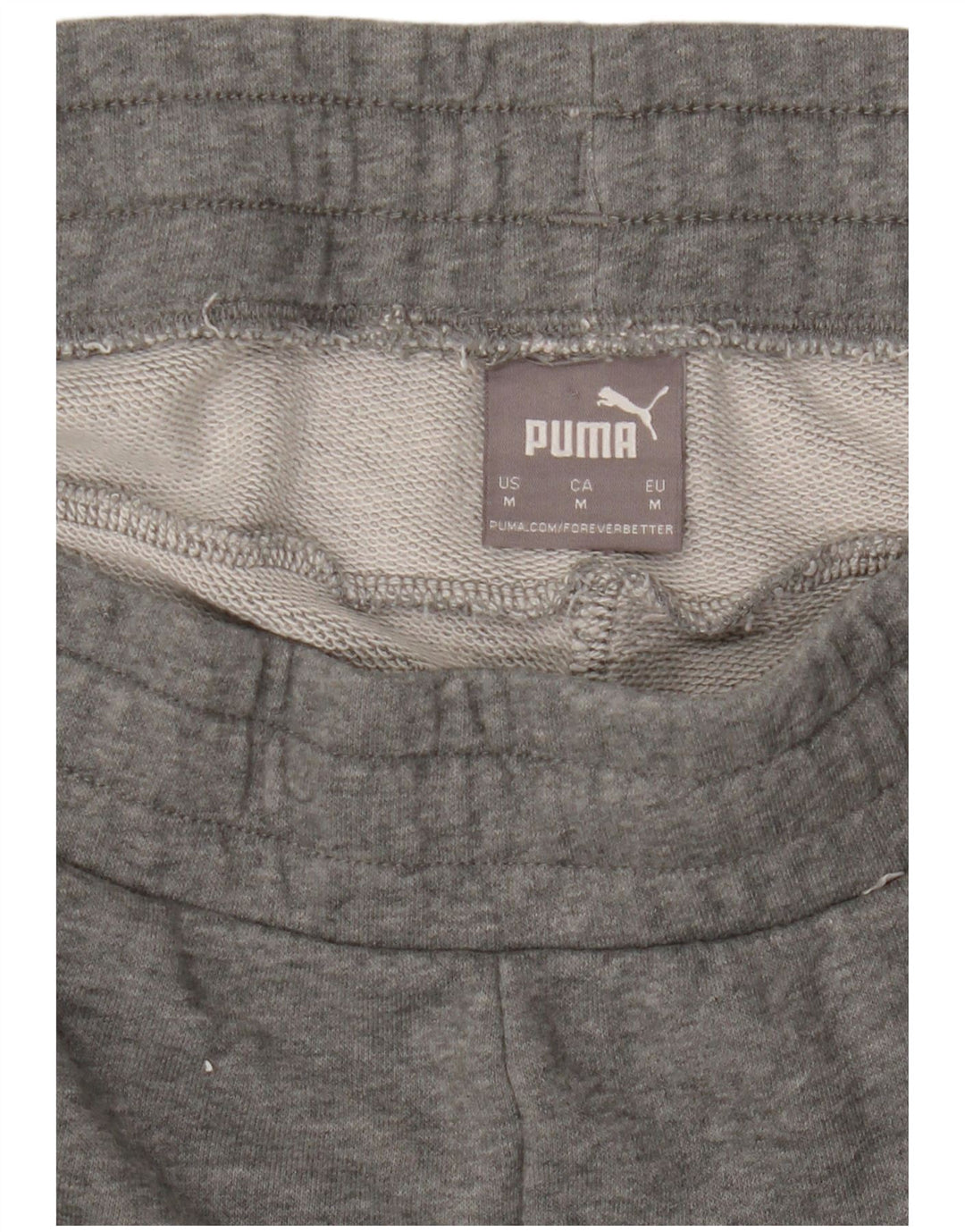 Puma Mens Tracksuit Trousers Joggers Medium Grey Flecked Cotton