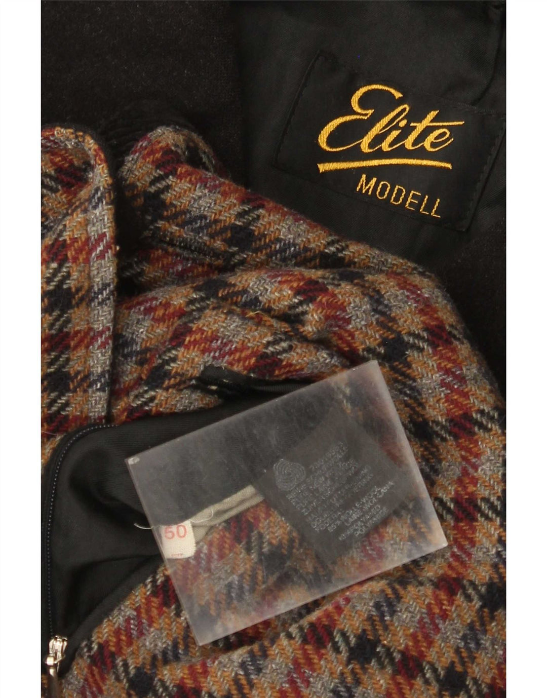 Elite Mens Overcoat IT 50 Large Black New Wool