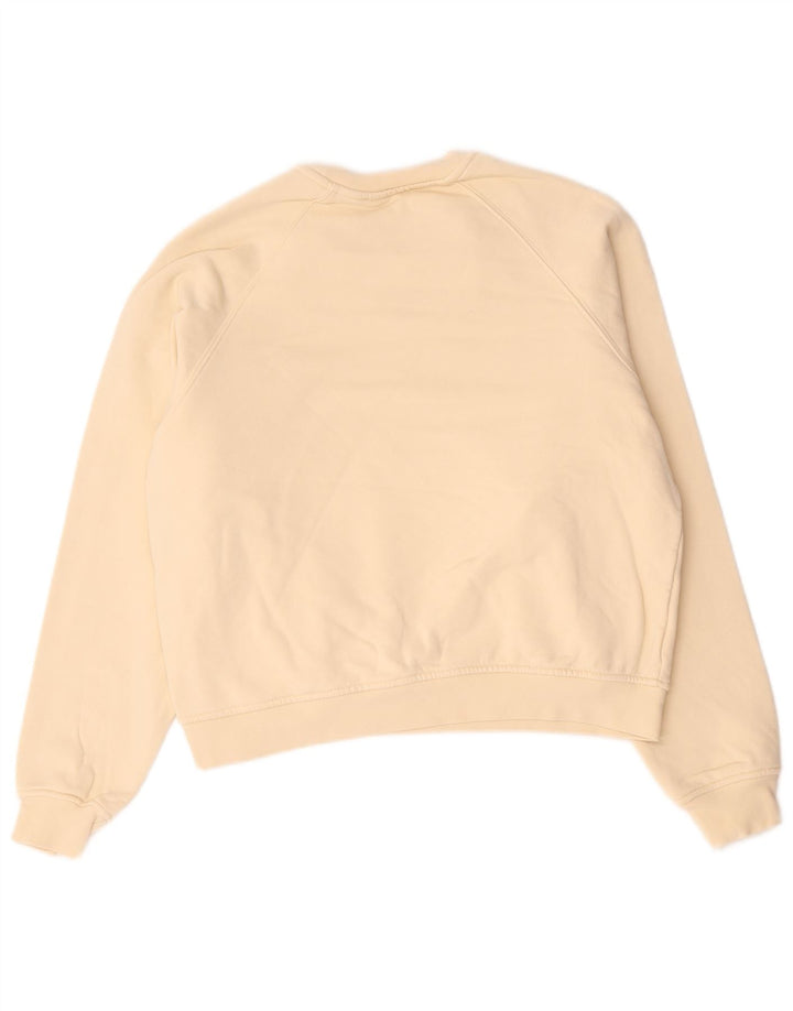 Zara Womens Sweatshirt Jumper UK 14 Medium Beige Cotton