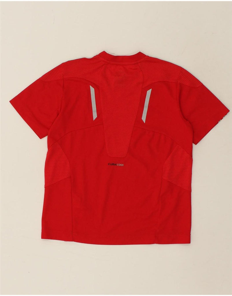 ADIDAS Boys Climacool T-Shirt Top 9-10 Years Red Polyester | Vintage Adidas | Thrift | Second-Hand Adidas | Used Clothing | Messina Hembry 