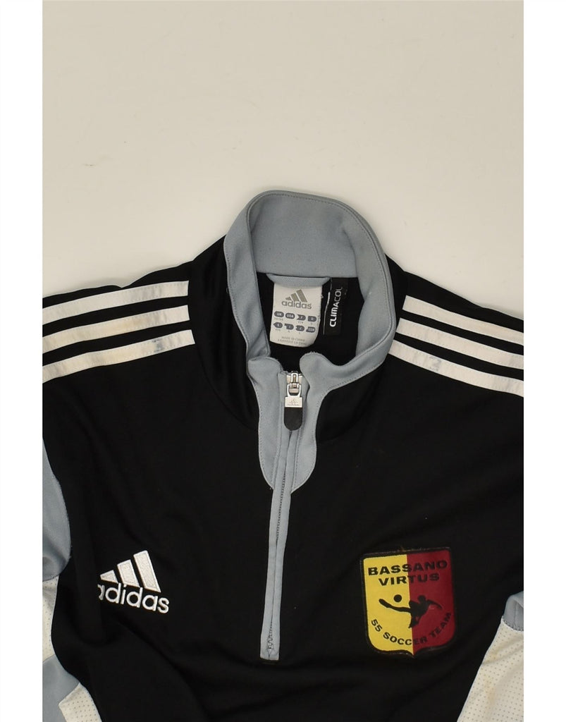 ADIDAS Mens Graphic Sweatshirt Jumper UK 38/40 Medium Black Colourblock | Vintage Adidas | Thrift | Second-Hand Adidas | Used Clothing | Messina Hembry 
