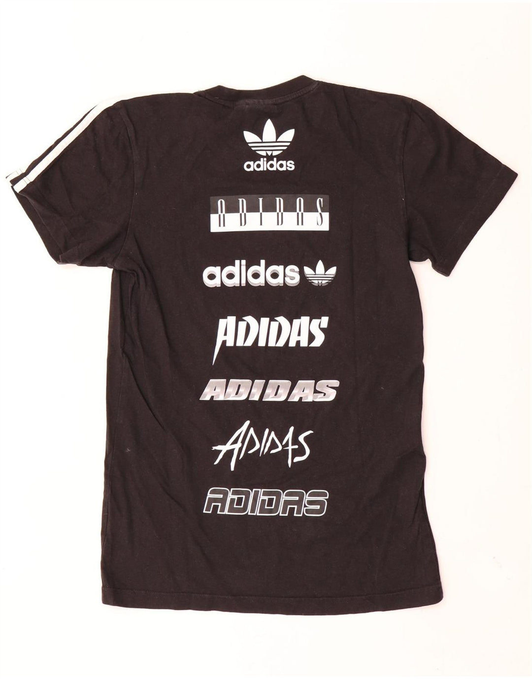 Adidas Mens Graphic T-Shirt Top Small Black Cotton
