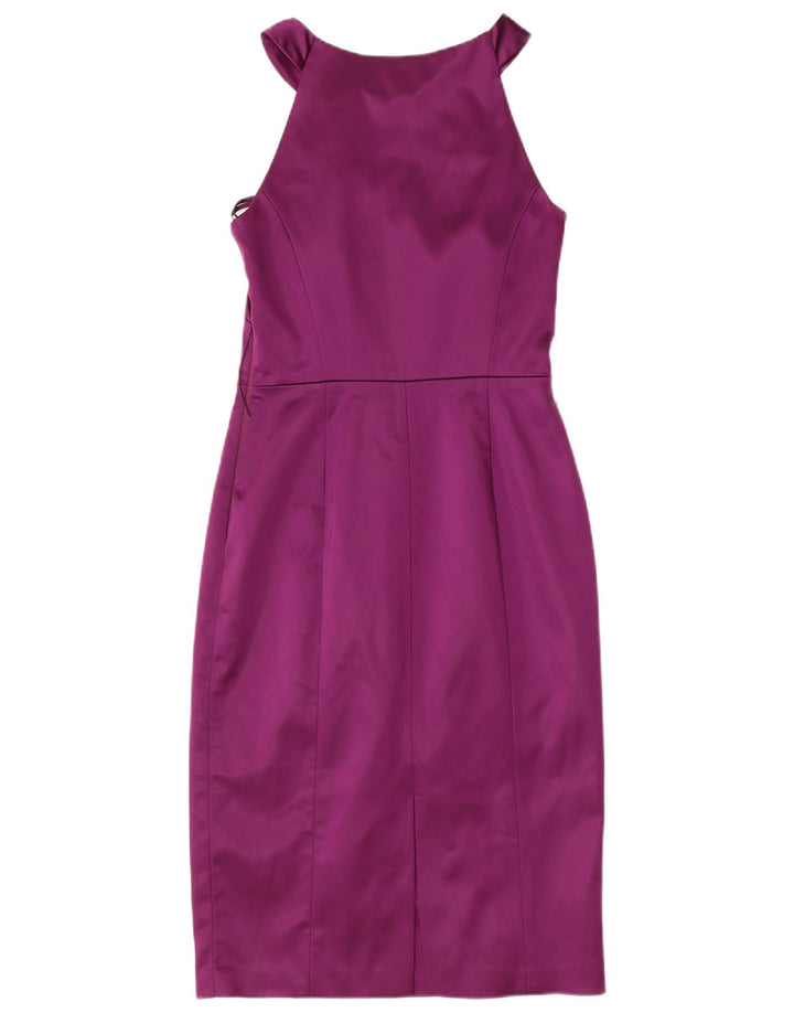 COAST Womens Sheath Dress UK 8 Small  Maroon Acetate