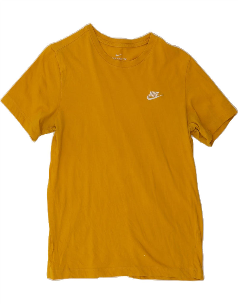 NIKE Womens T-Shirt Top UK 12 Medium Yellow Cotton Vintage Nike and Second-Hand Nike from Messina Hembry 