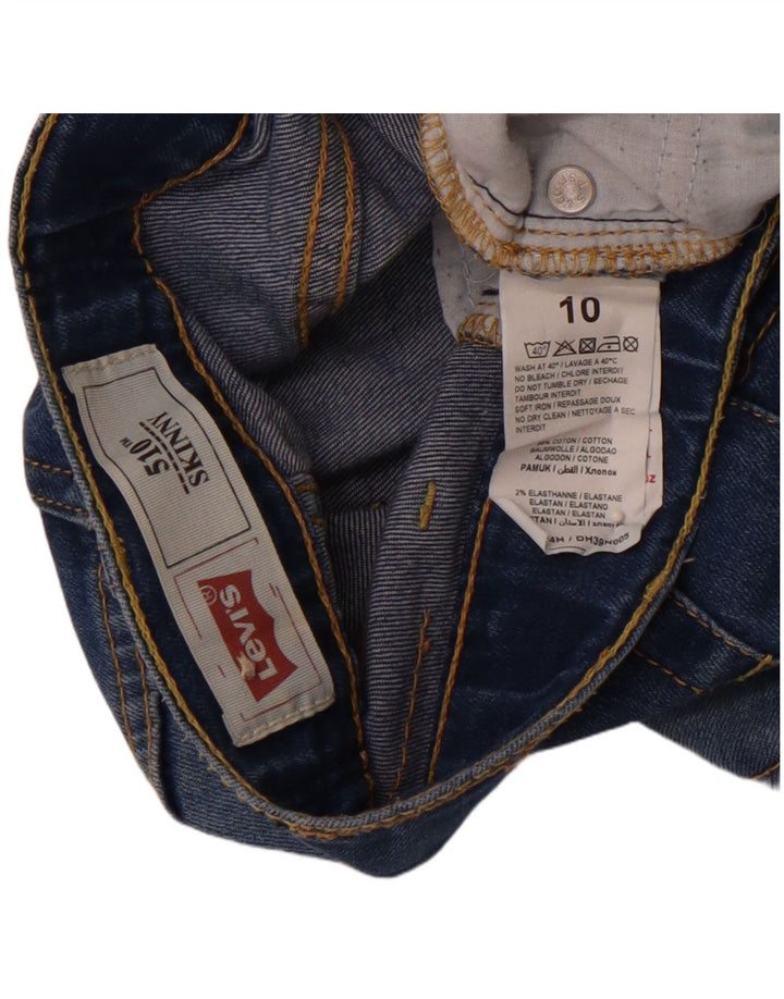 LEVI'S Girls 510 Skinny Jeans 9-10 Years W26 L27 Blue Cotton