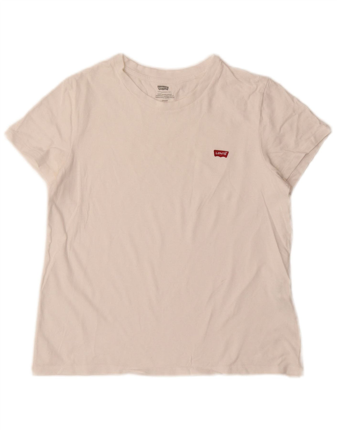 Levi's Womens T-Shirt Top UK 10 Small White Cotton