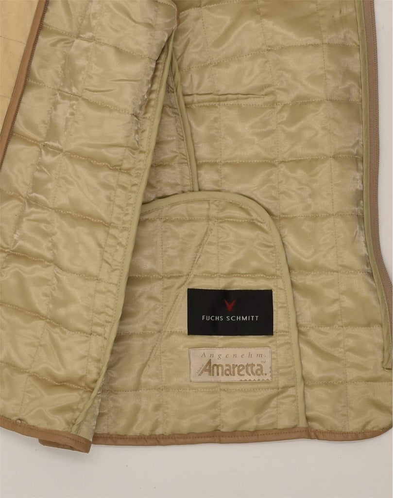 FUCHS & SCHMITT Womens Quilted Gilet UK 16 Large Beige Nylon | Vintage FUCHS & SCHMITT | Thrift | Second-Hand FUCHS & SCHMITT | Used Clothing | Messina Hembry 