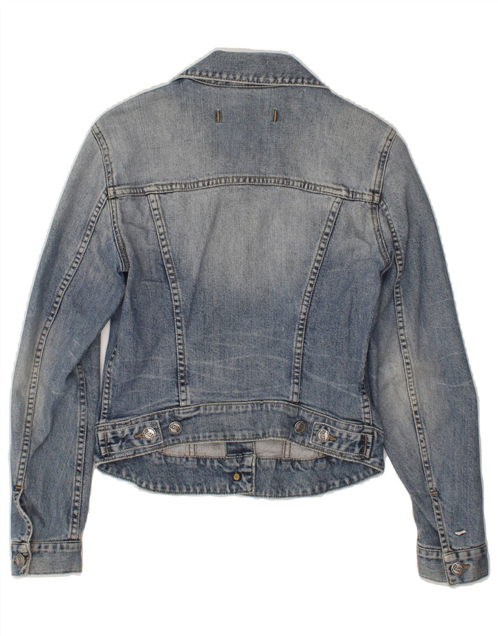 GAS Womens Crop Denim Jacket UK 6 XS Blue Cotton Vintage Gas and Second-Hand Gas from Messina Hembry 